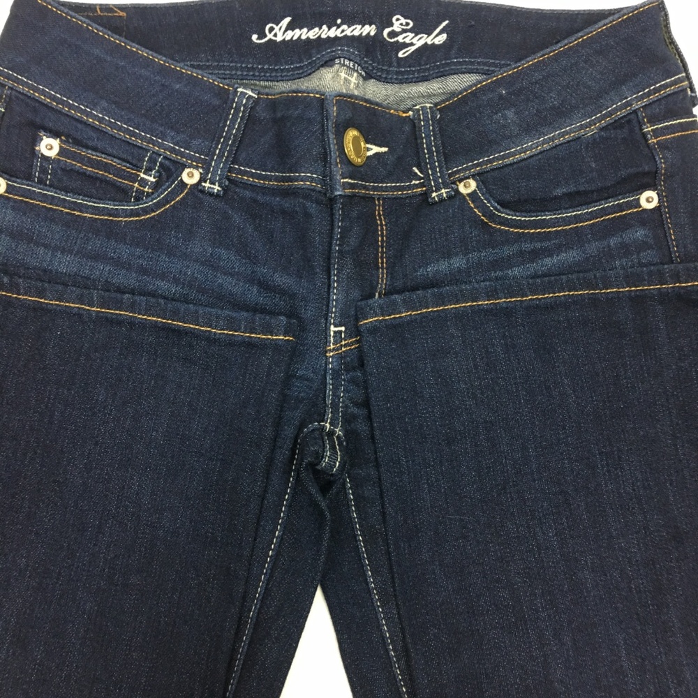 American Eagle  Dark Wash Stretch Slim Boot Size 2 - Picture 3 of 8